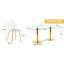 Ensemble table et chaises 8 places : table en verre trempé de 180 x 90 cm, chaises en plastique transparent avec pattes en métal doré, montage facile, design gain de place.