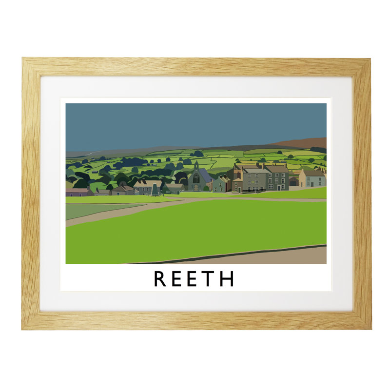 Reeth 1 Piece Wall Art, 33.5 cm H x 43.5 cm W x 2.2 cm D, Oak Wood Frame