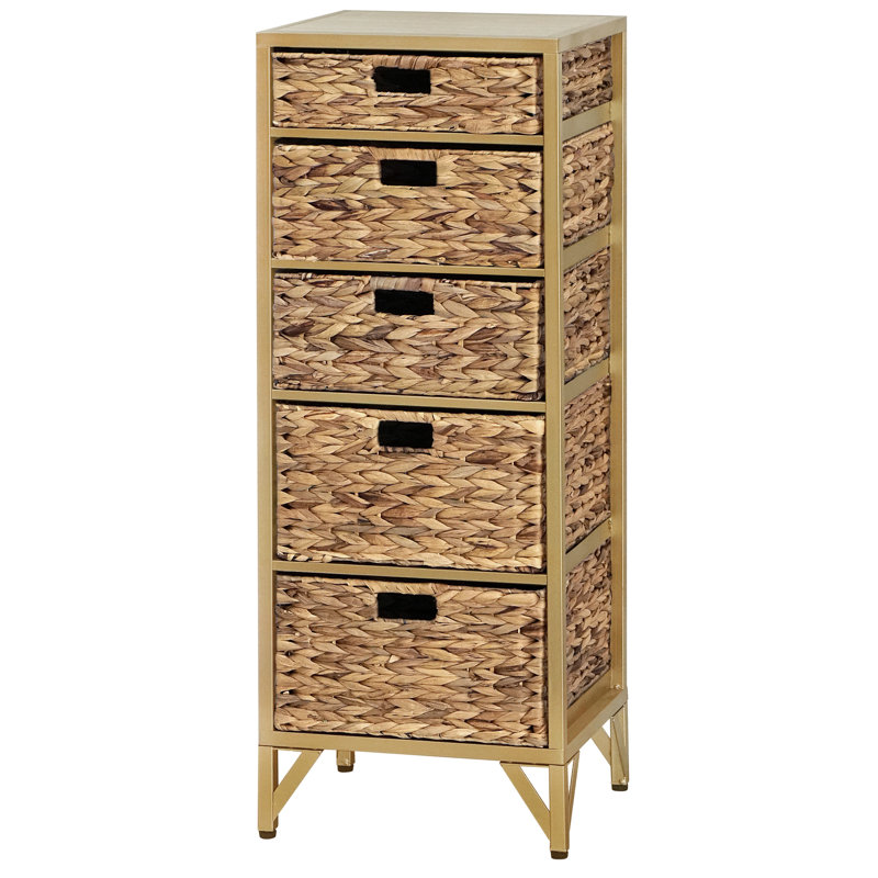 Commode pour femme à 5 tiroirs l 15 po Knowle, Naturel