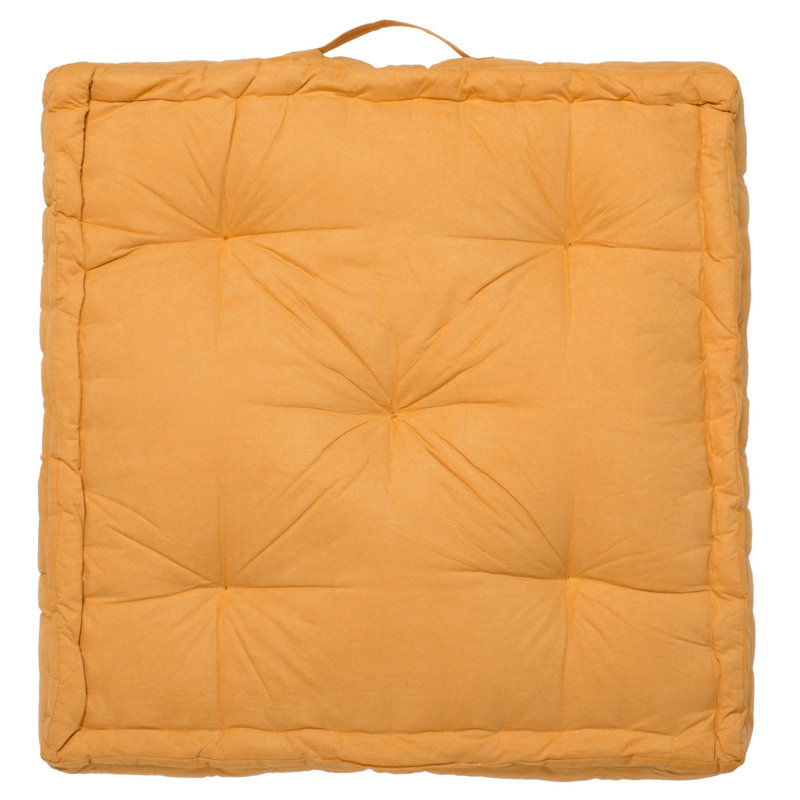 Gardenia Floor Pillow, Ginger, 25" H x 25" W