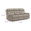 Canapé inclinable électrique Conia, cuir, USB, 87 po-115686238-115686236