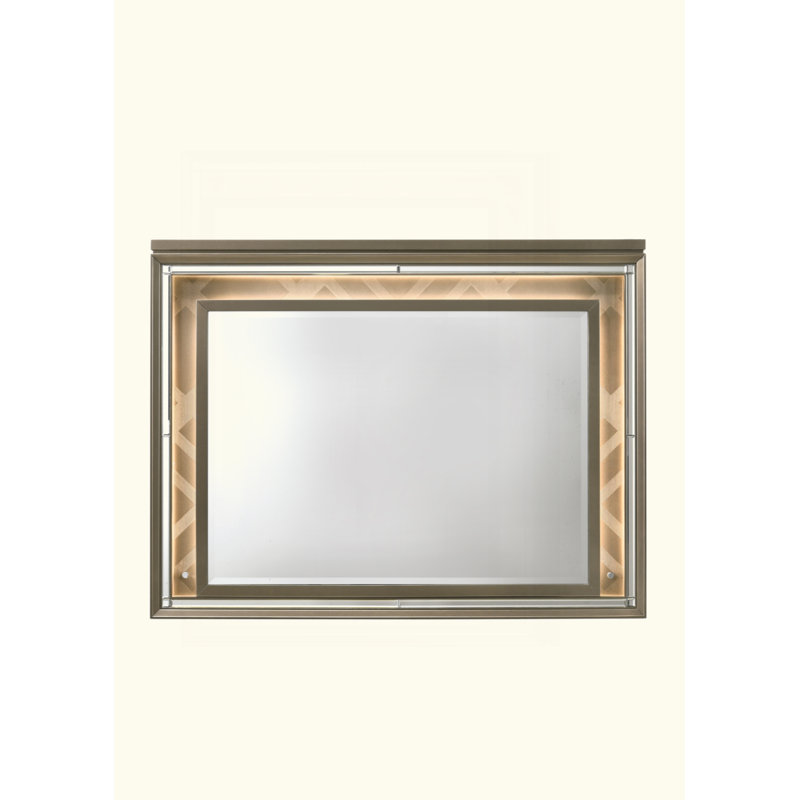 Dark Champagne Finish Mirror W/Led