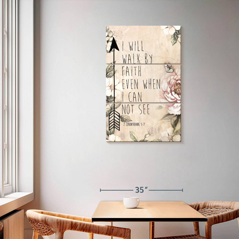 Tergel Walk By Faith Scripture, H 57 po x l 36 po