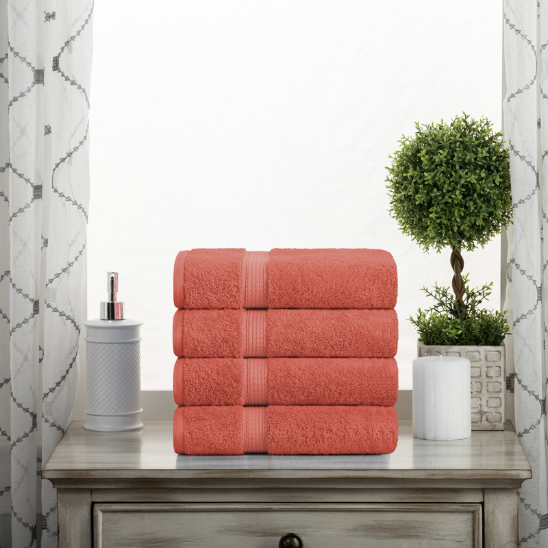 Coton luxueux et hautement absorbant Renata, Corail