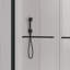 Portes de baignoire et de douche noires mates durables, 54 x 72 pouces, élégance de salle de bain moderne