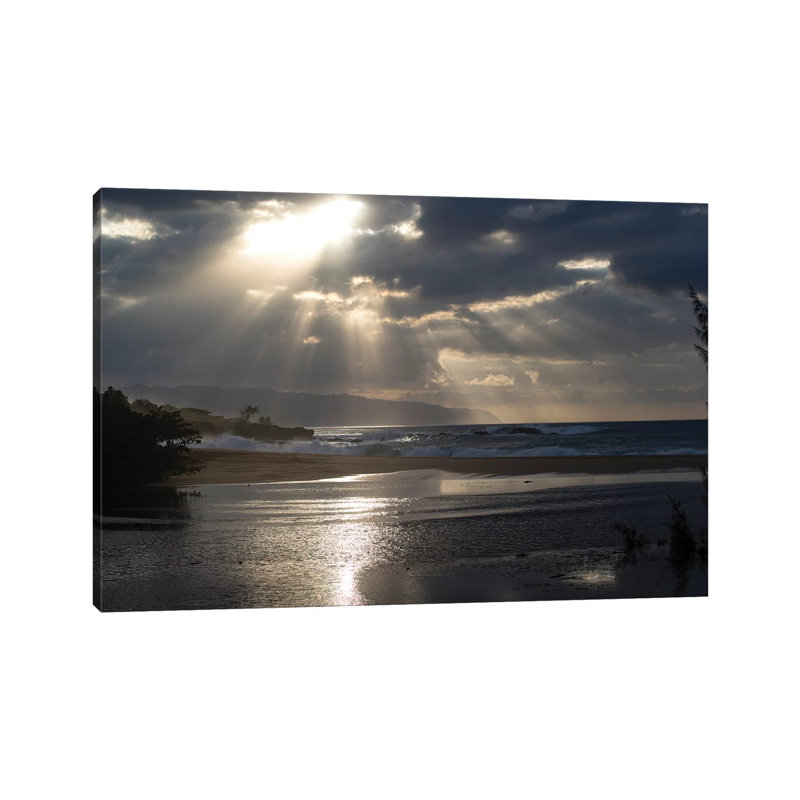 Scenic View Of Beach During Sunset, Hawaii, USA II by Panoramic Images - Wrapped Canvas Print, 20.32 cm H x 30.48 cm W