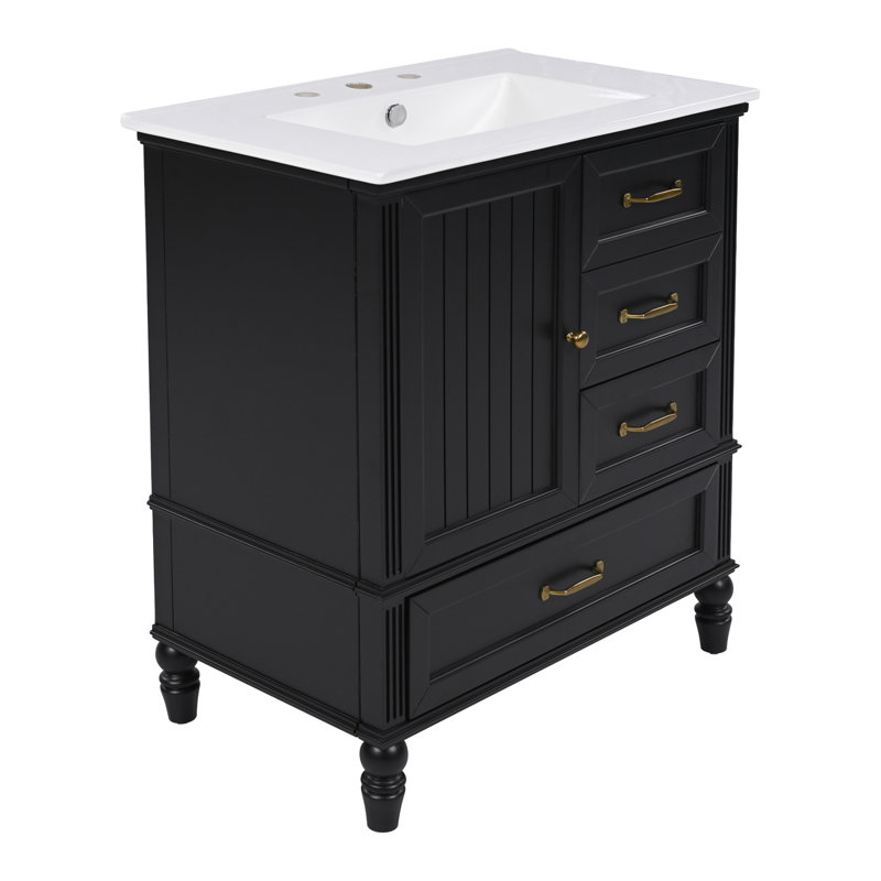 Meuble-lavabo luxueux avec lavabo de qualité supérieure et rangement spacieux pour une salle de bain élégante et fonctionnelle.
