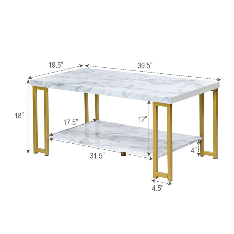 Four Leg Coffee Table with Storage