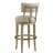 Malibu Swivel Upholstered Linen Counter Stool with Stainless Steel Frame-58561798