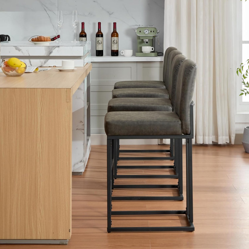 Counter Stool with Metal Frame
