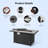 Anatilde Rectangle Propane Fire Pit Table
