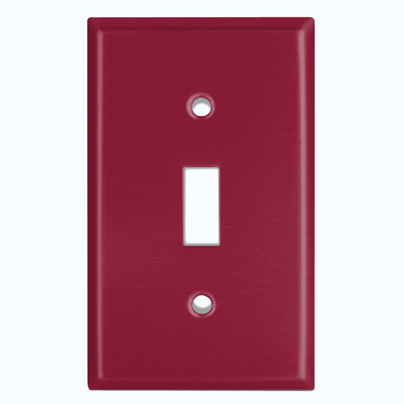 Plaque d'interrupteur en métal (brun cannelle - bascule simple), Dark Red