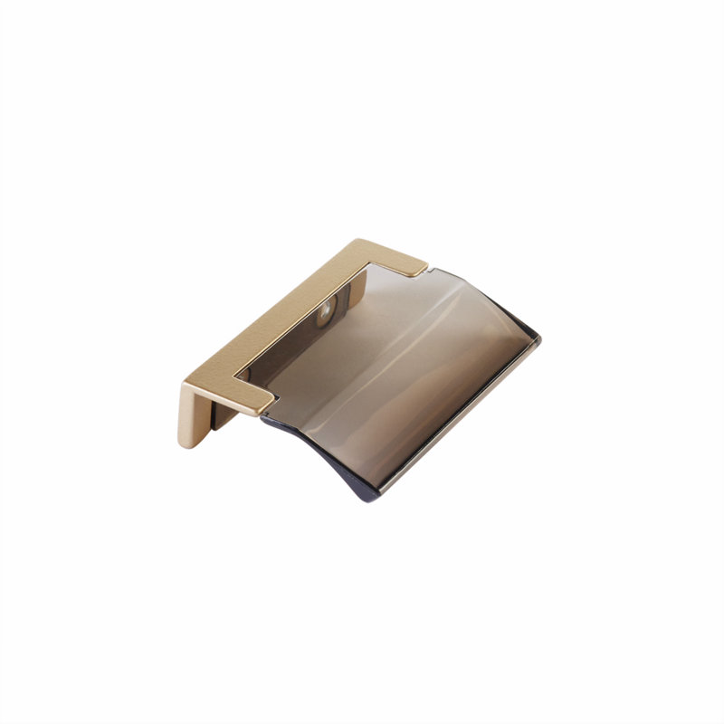 Positano Finger Pull, Signature Satin Brass/Brown