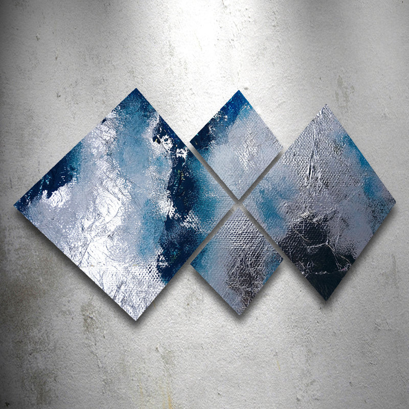 Ensemble de 4 peintures sans cadre sur panneau de fibres à densité moyenne