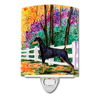 Doberman Ceramic Night Light