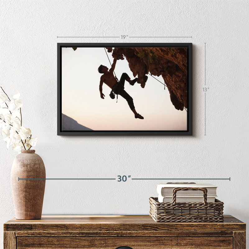 Rock Climbing Canvas Print, 13" H x 19" W