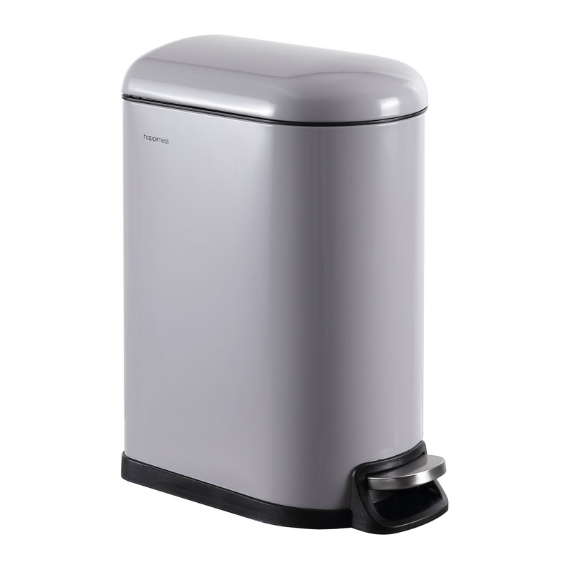 Poubelle à pédale en acier Roland, 2,64 gallons, Brouillard gris