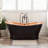 Thaine 70" Copper Soaking Double Slipper Freestanding Tub with Rolled Rim - Less Drain
