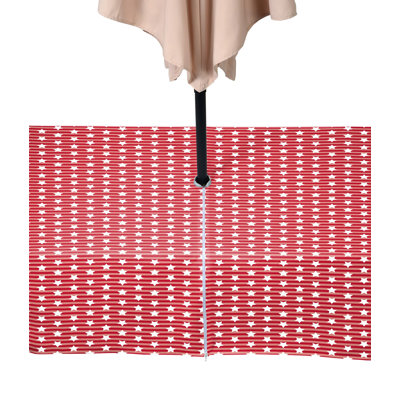 Slavens Star Stripes Water Repellent Round Tablecloth