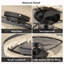 Modern Black Crystal Ceiling Fan with Light and Remote, Adjustable Colour Temperature-1628963939