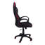 Chaise de bureau, jeux, hauteur réglable, pivotant, ergonomique, accoudoirs, bureau d'ordinateur, travail, tissu noir et rouge, métal noir, contemporain, moderne