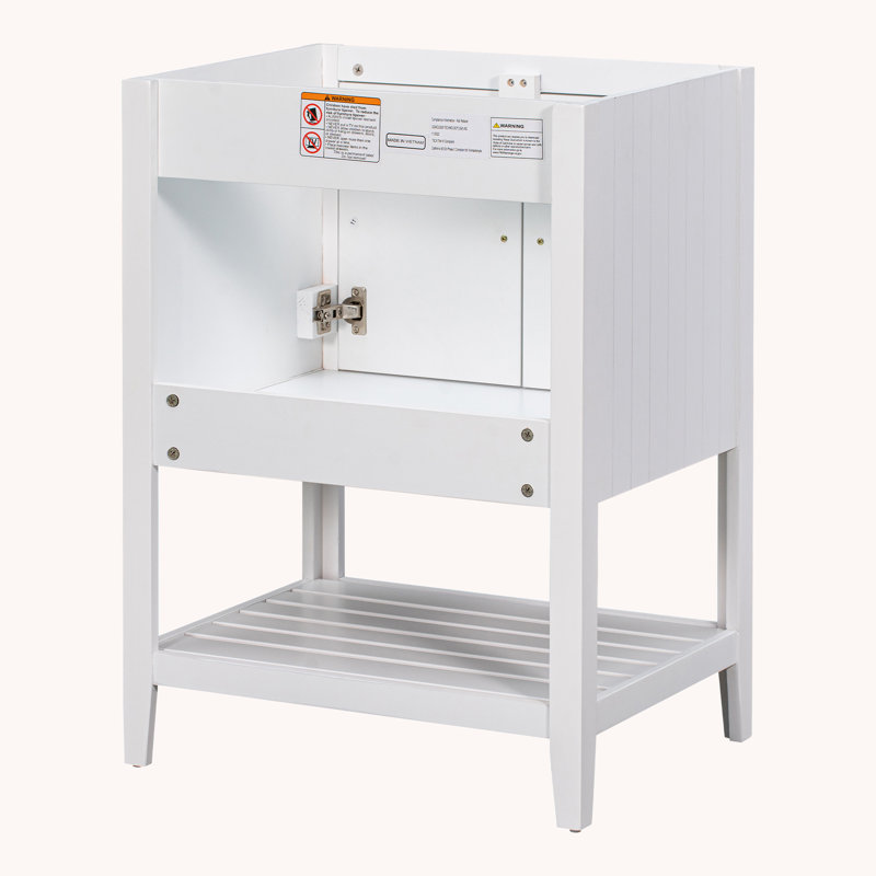Base de meuble-lavabo simple 23,7 po seulement, Blanc