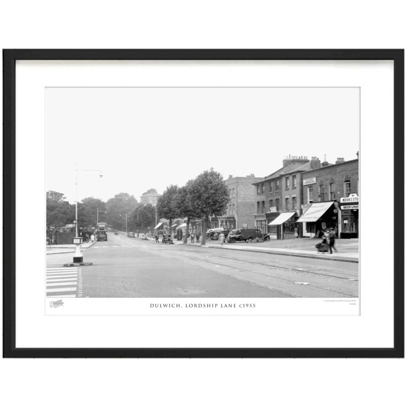 Dulwich, Lordship Lane C1955 by Francis Frith - Single Picture Frame Print, 45cm H x 60cm W x 2.3cm D