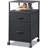 2 Drawer Mobile File Cabinet, Fabric Vertical Filing Cabinet With Open Storage Shelf,Rolling Printer Stand-110733094