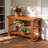 Babb Wood Shelves Storage Bench-381882920