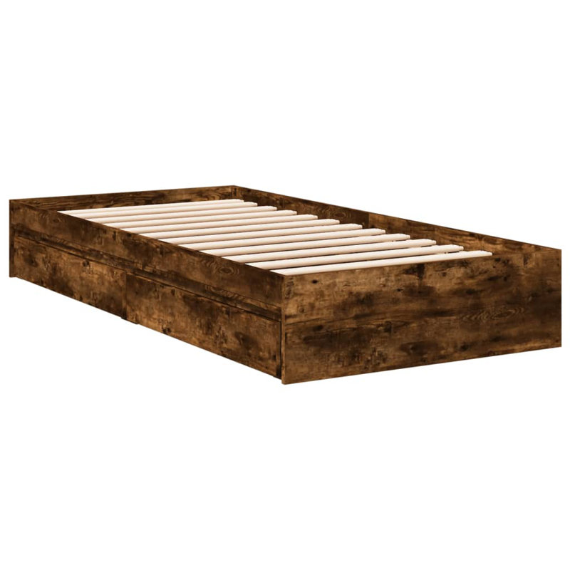 Greger Bed, 90 x 200cm, Smoked Oak