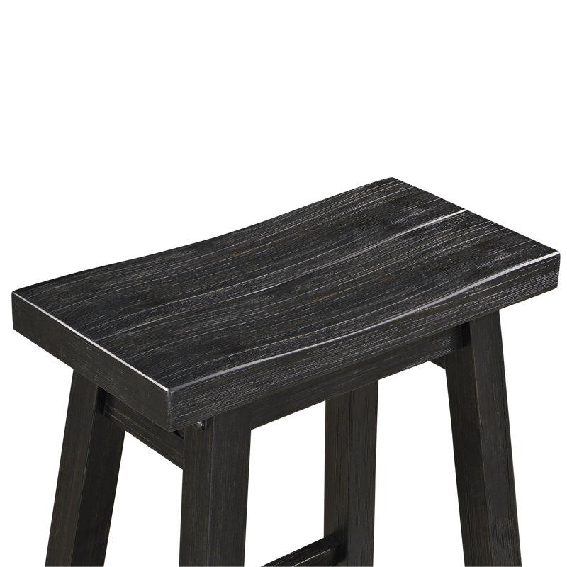 Tabouret Alessandro, Noir patiné, 1, Tabouret de comptoir (siège d'une hauteur de 24 p