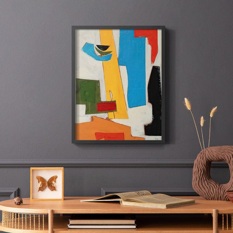 Andalusian Village Framed Print - Solid Wood, Black, 14" H x 11" W
