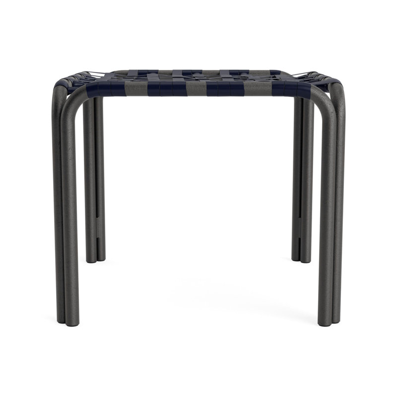 Kantan Outdoor Square Side Table, Textured Pewter, Marine