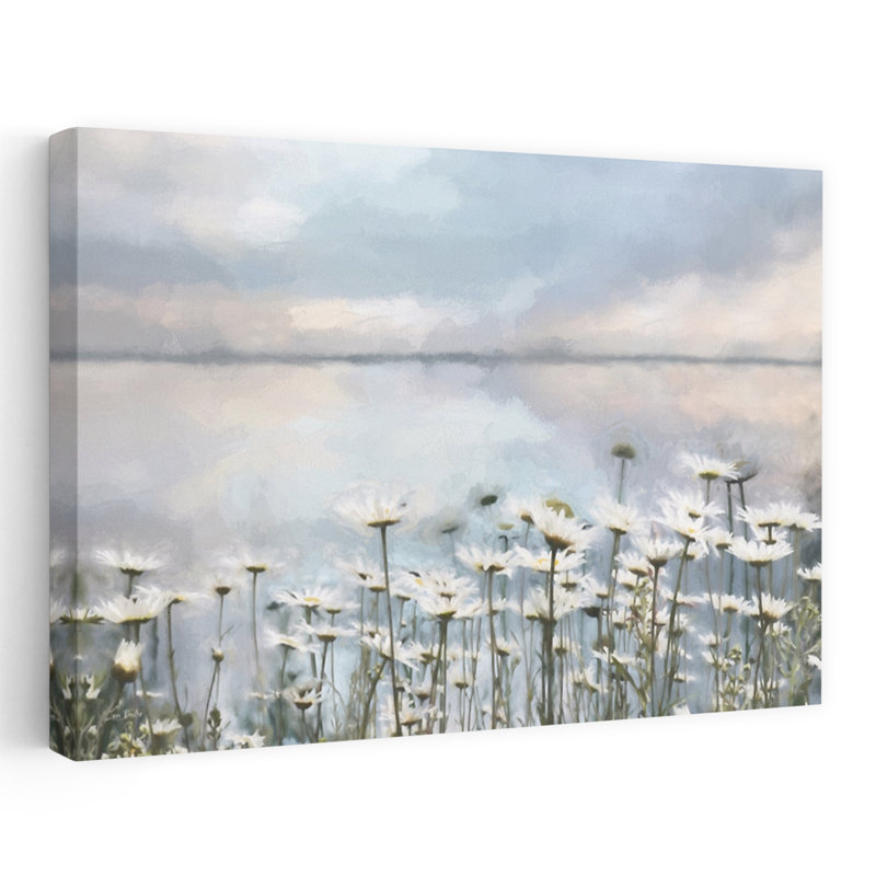 Coucher de soleil sur une marguerite - photographie contemporaine de marguerites, H 16 po x l 24 po