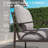 48" All-Weather Metal Loveseat 2 Seats Couch Sofa With Gray Cushions With Black Frame-481246503-481246502