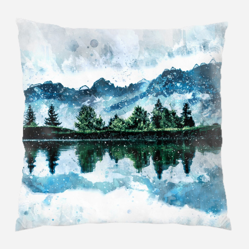 Coussin décoratif naturel Jada, Microsuède, Intérieur