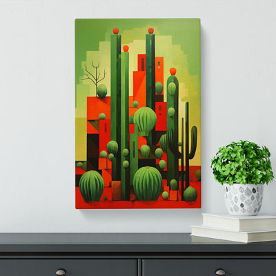 Cactus Constructivism - Wrapped Canvas