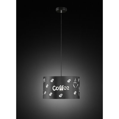 Norell 1 - Light Black Drum Pendant