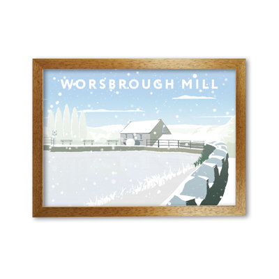 Worsbrough Mill In Snow 1 Piece Single Picture Frame Wall Art