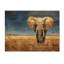 Éléphant dans les plaines d'Afrique I - Éléphant, art mural en bois animal - sur bois de pin naturel-1436828804