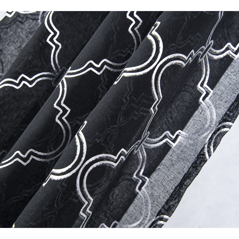 Mcardle Semi Sheer Curtain Single Panel, Black