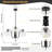 3-Light Adjustable Height Chandelier with Glass Shades