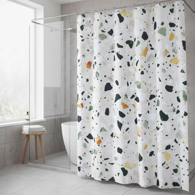 Terrazzo Anti-Mould Fabric Shower Curtain 180X180cm