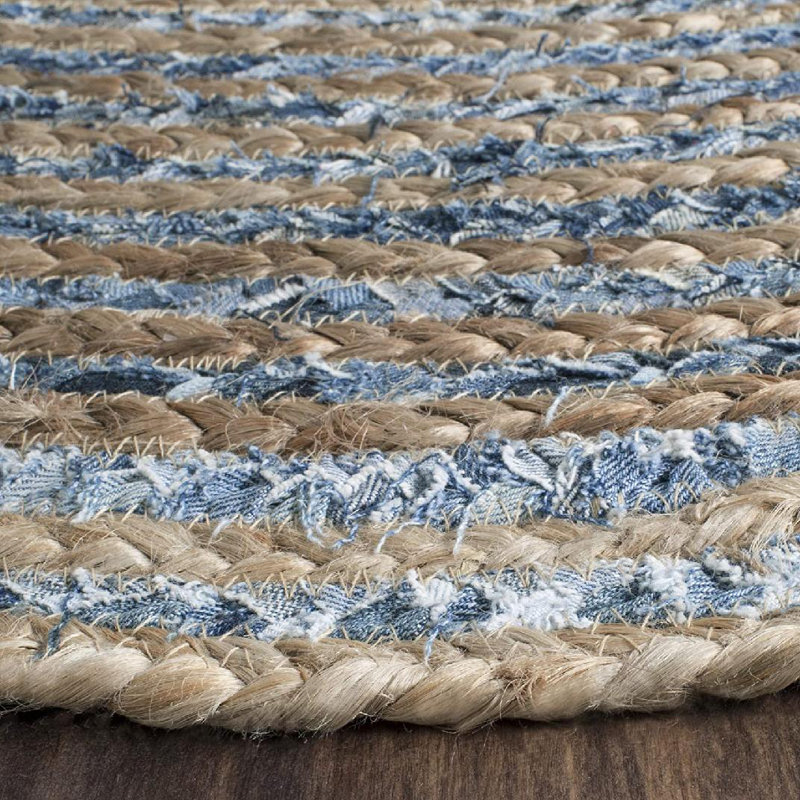 Williar Hand Woven Jute Rug, Oval 8' x 10'