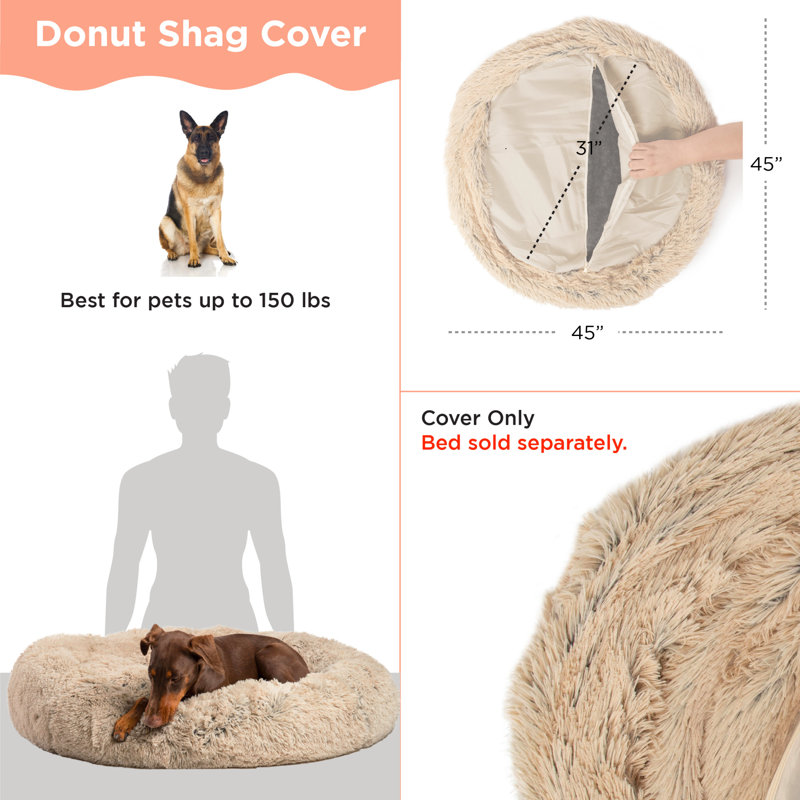 Remplacement de la housse de lit pour chien pour lit douillet à calins original Donut, Taupe
