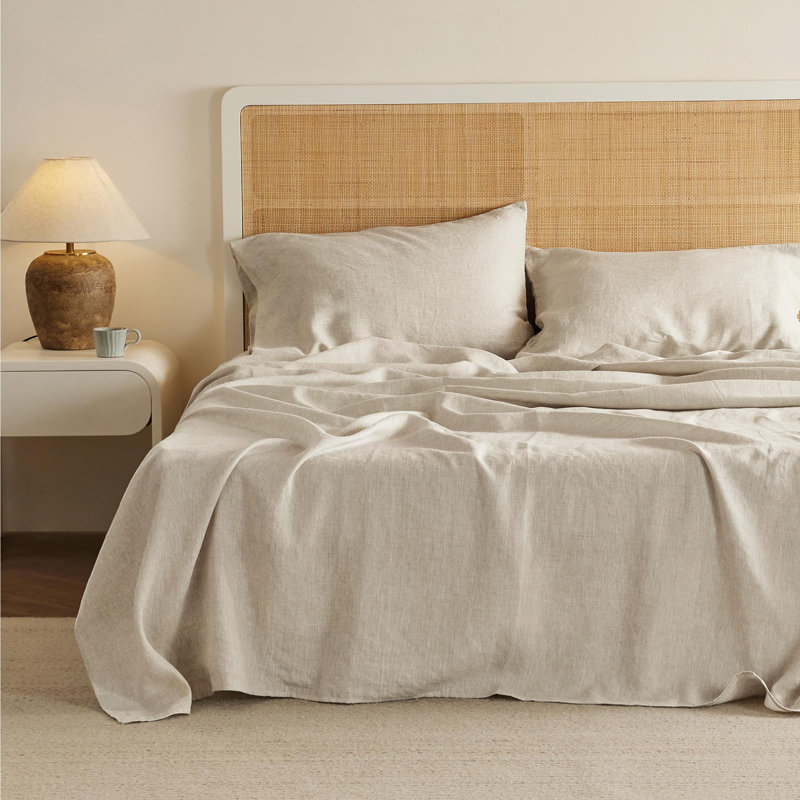 Draps en mélange de coton et lin Essential Essentials pour toutes les saisons, Lin lin
