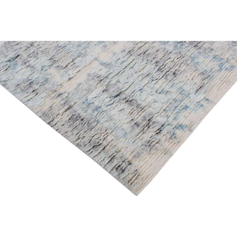 0ZARTZN35SIBL Wool Area Rug in Blue, Rectangle 8' x 10'