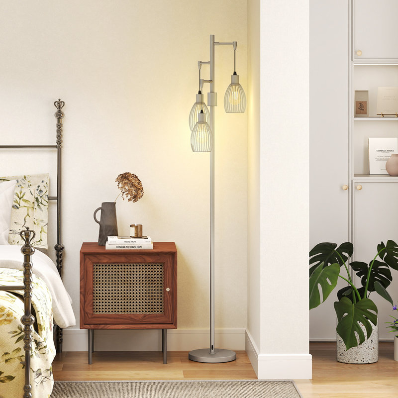Bendersville 170.5cm Tree Floor Lamp, Silver
