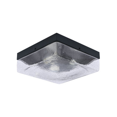 12" Flush Mount, 3-Bulbs, Shown With Glass