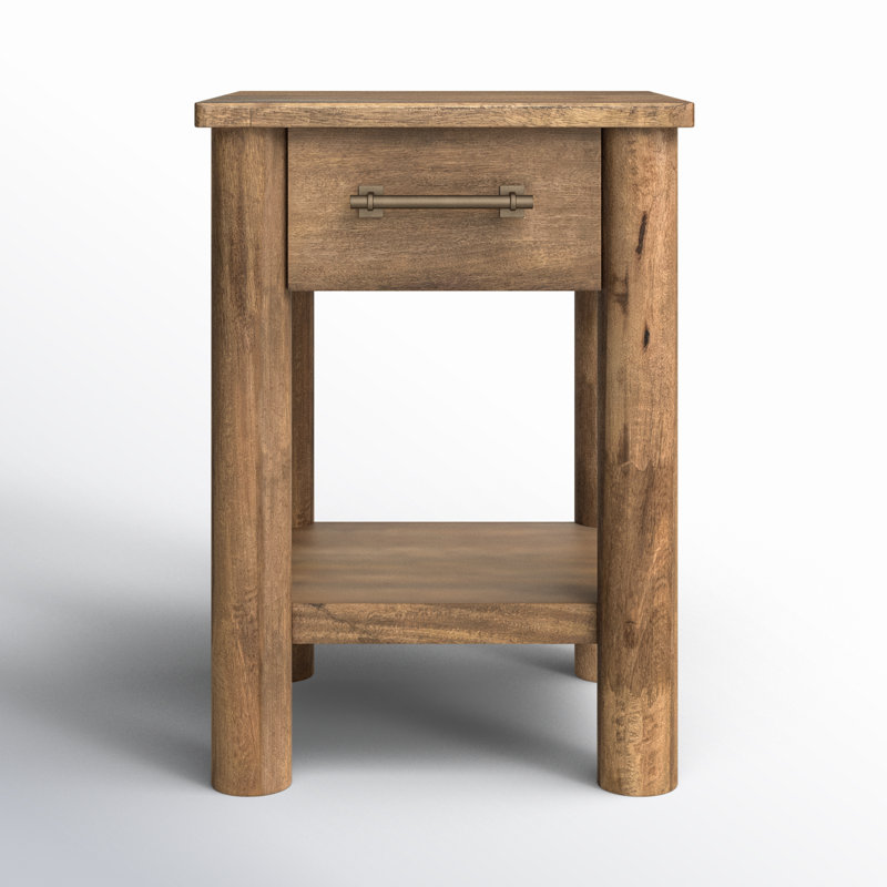 Quinn End Table With Storage, 25.5" H x 17.75" W x 17.75" D